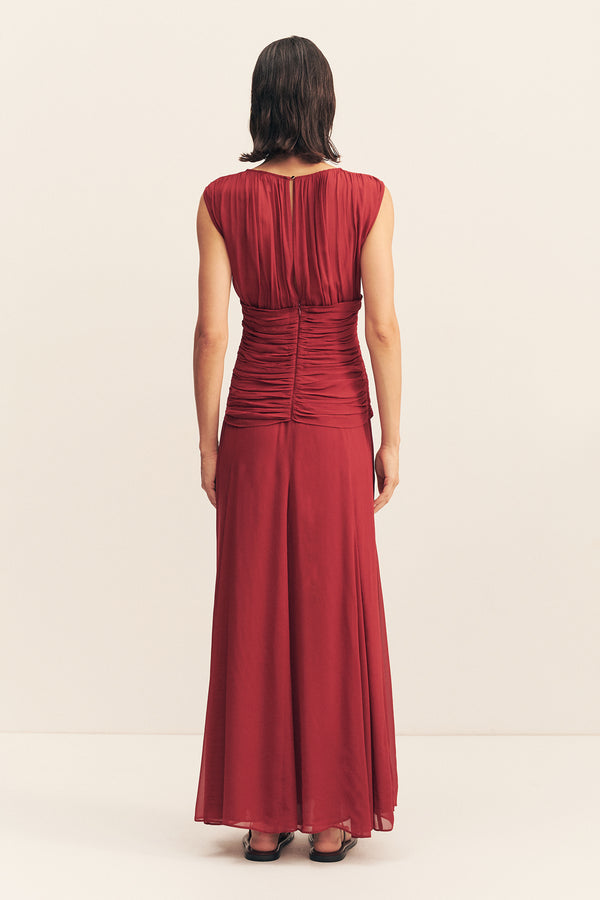 ROWE HIGH NECK MAXI DRESS - SANGRIA_B