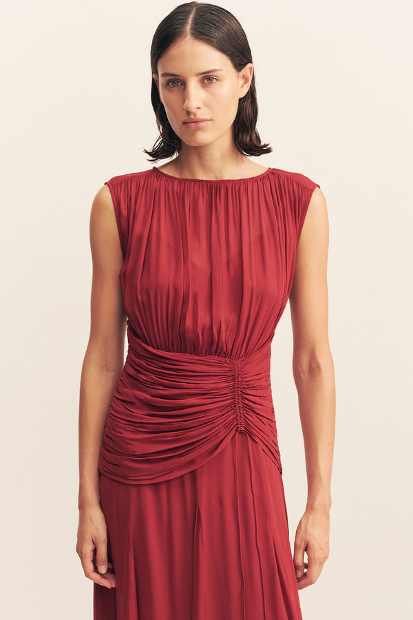 ROWE HIGH NECK MAXI DRESS - SANGRIA_D