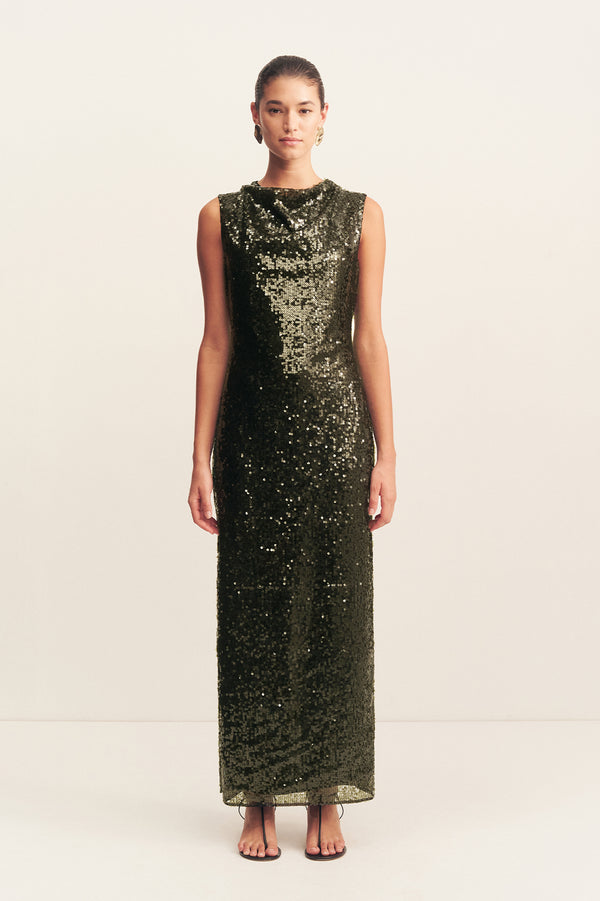 OLYMPIA HIGH NECK SLEEVELESS MAXI DRESS_F