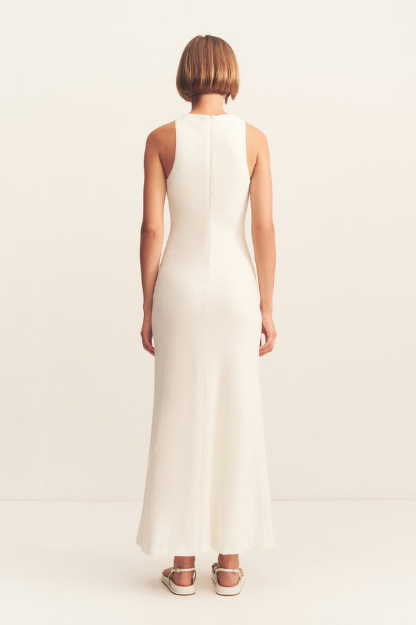 BEAU GATHERED MAXI DRESS - IVORY