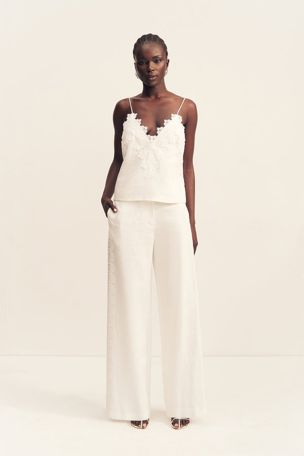 TOILE LACE CAMI - IVORY_F