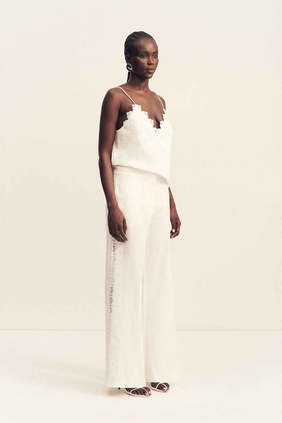 【THE TOÉ】LA ROCHELLE KNIT PANTS ivory 53_Toile_Lace_Cropped_Cami_126