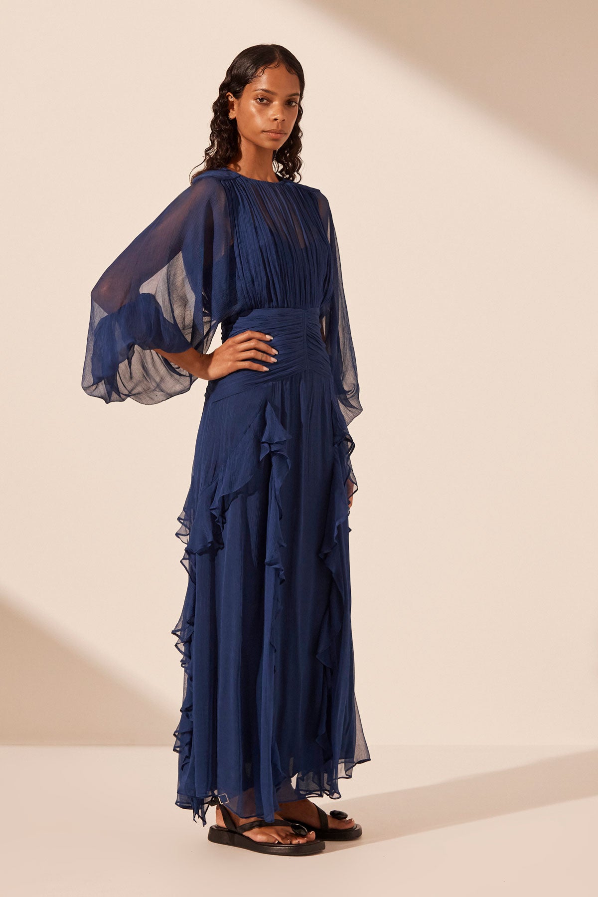 Blue long sleeve clearance maxi