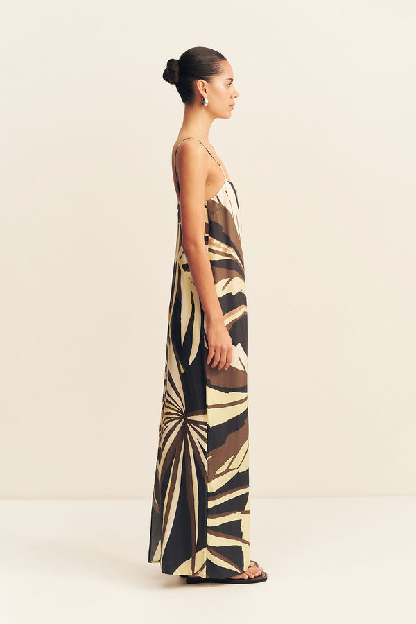 ECLIPSE SILK VISCOSE SLIP MAXI DRESS