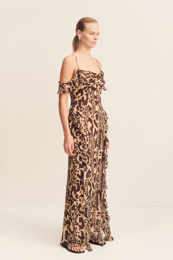 GOLDIE RUFFLE COWL MAXI DRESS_A