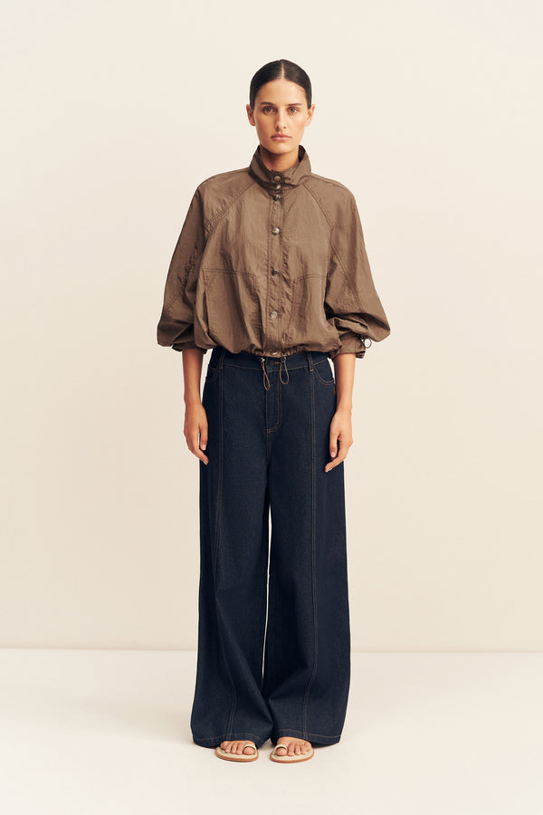 MALIKA NYLON PARACHUTE JACKET - BRONZE