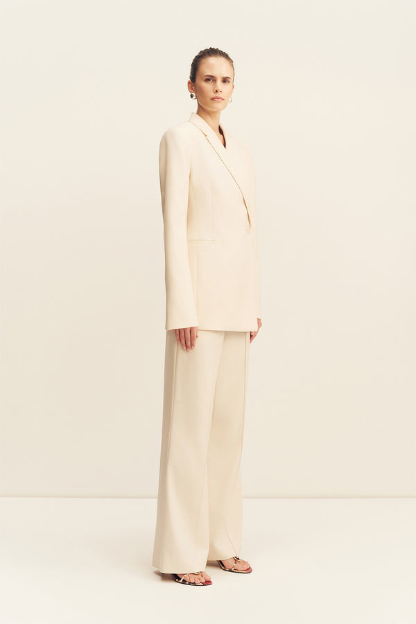ASHER HOURGLASS BLAZER - WHITE SWAN