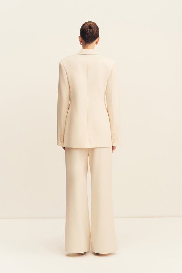 ASHER HOURGLASS BLAZER - WHITE SWAN