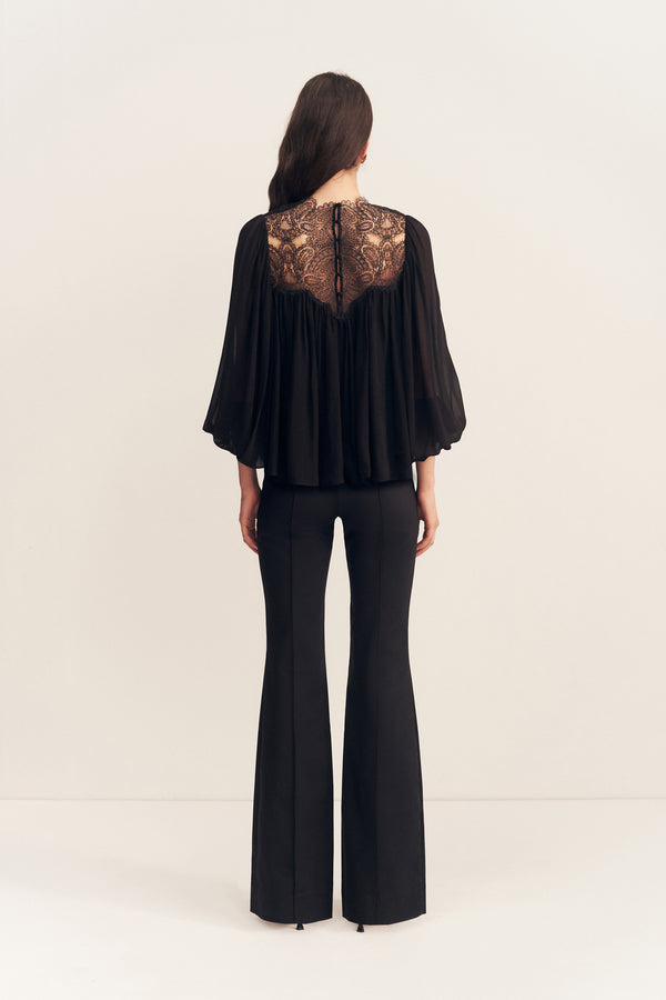 EMORY LACE BLOUSE - BLACK_B