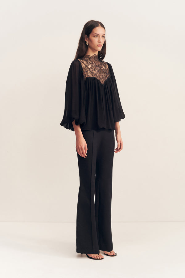 EMORY LACE BLOUSE - BLACK_A