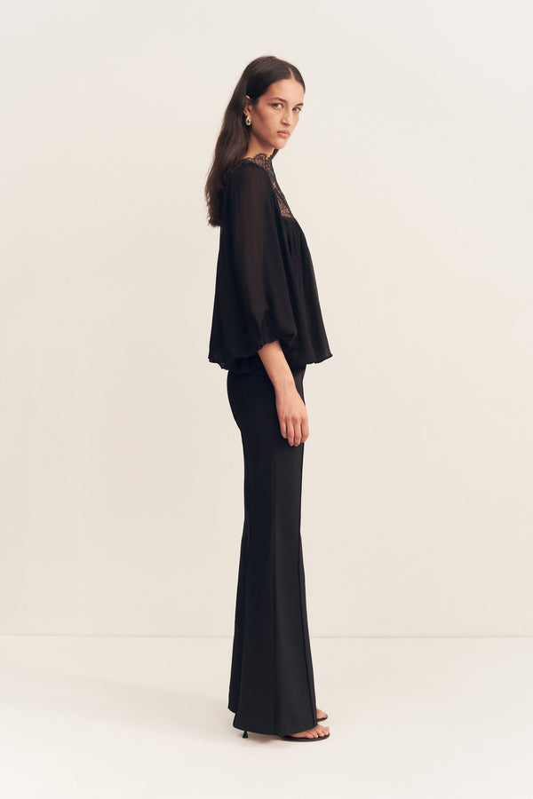 EMORY LACE BLOUSE - BLACK_S