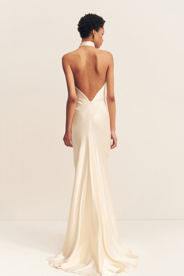 LA LUNE HIGH COWL OPEN BACK MAXI DRESS - CREAM_B