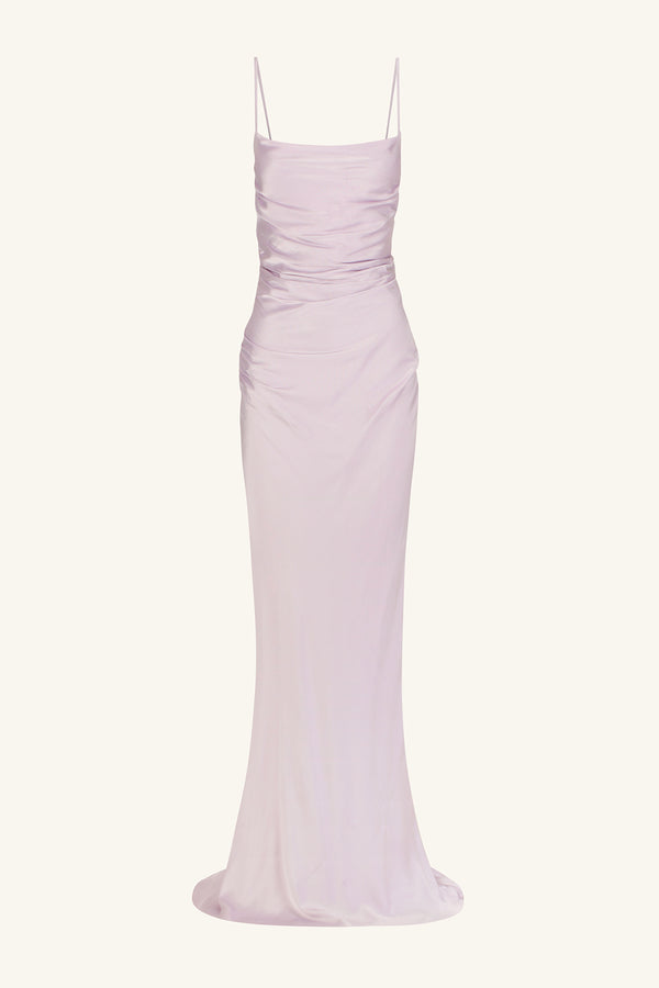 LA LUNE LACE BACK MAXI DRESS - LILAC_G