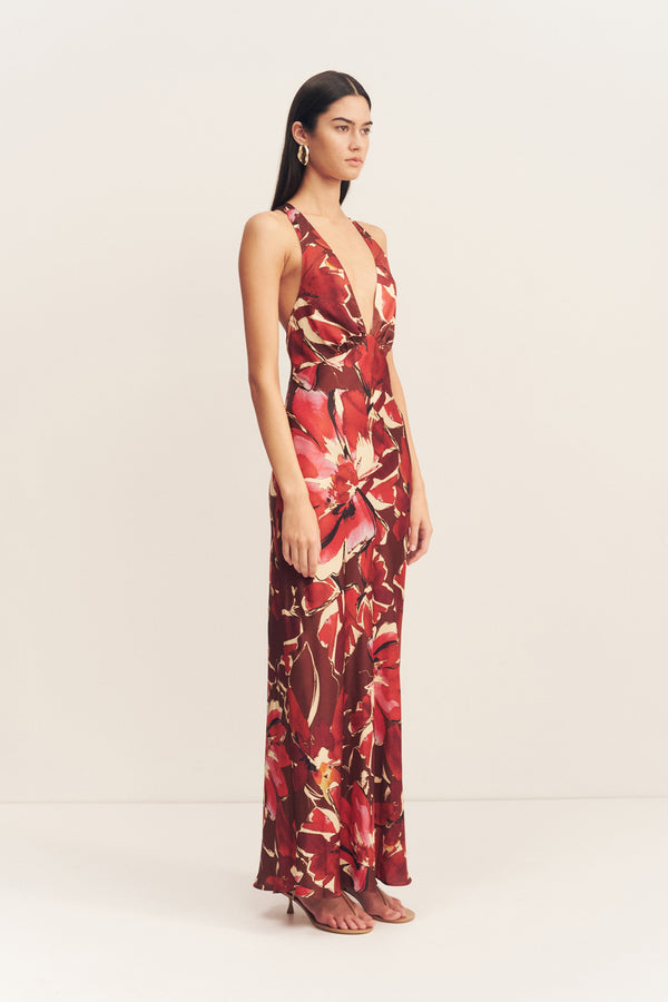 NOLITA PLUNGED CROSS BACK MAXI DRESS_A
