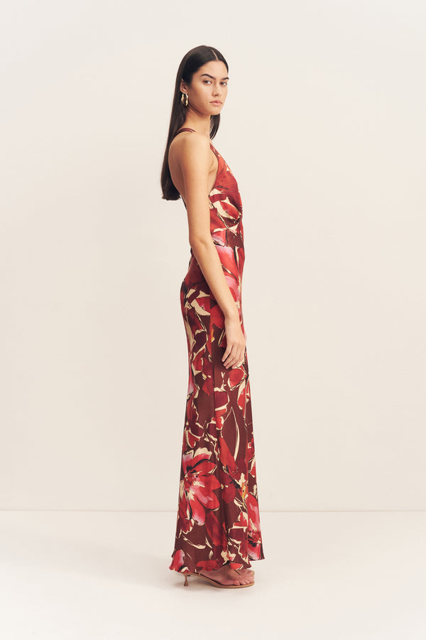 NOLITA PLUNGED CROSS BACK MAXI DRESS_S
