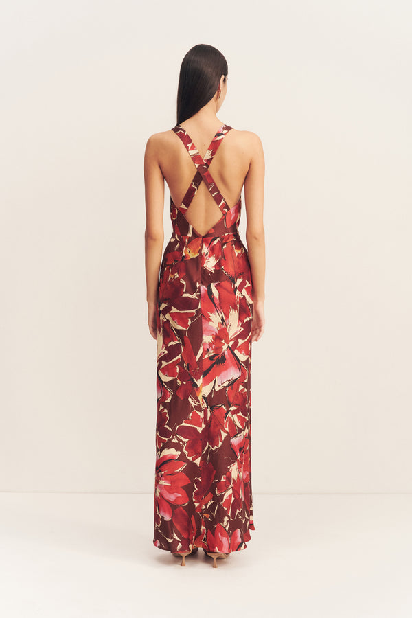 NOLITA PLUNGED CROSS BACK MAXI DRESS_B