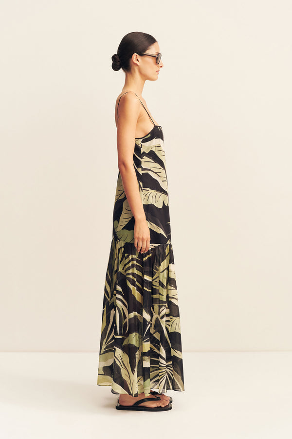 CELINA COTTON VOILE MAXI DRESS