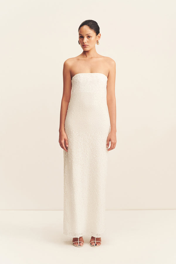 AMERIE STRAPLESS MAXI DRESS - GLISTEN_F