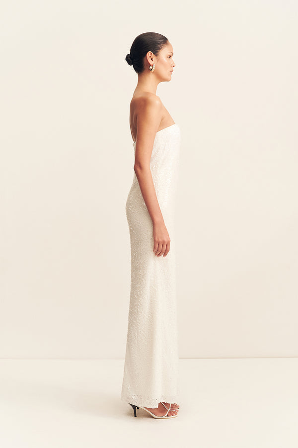 AMERIE STRAPLESS MAXI DRESS - GLISTEN