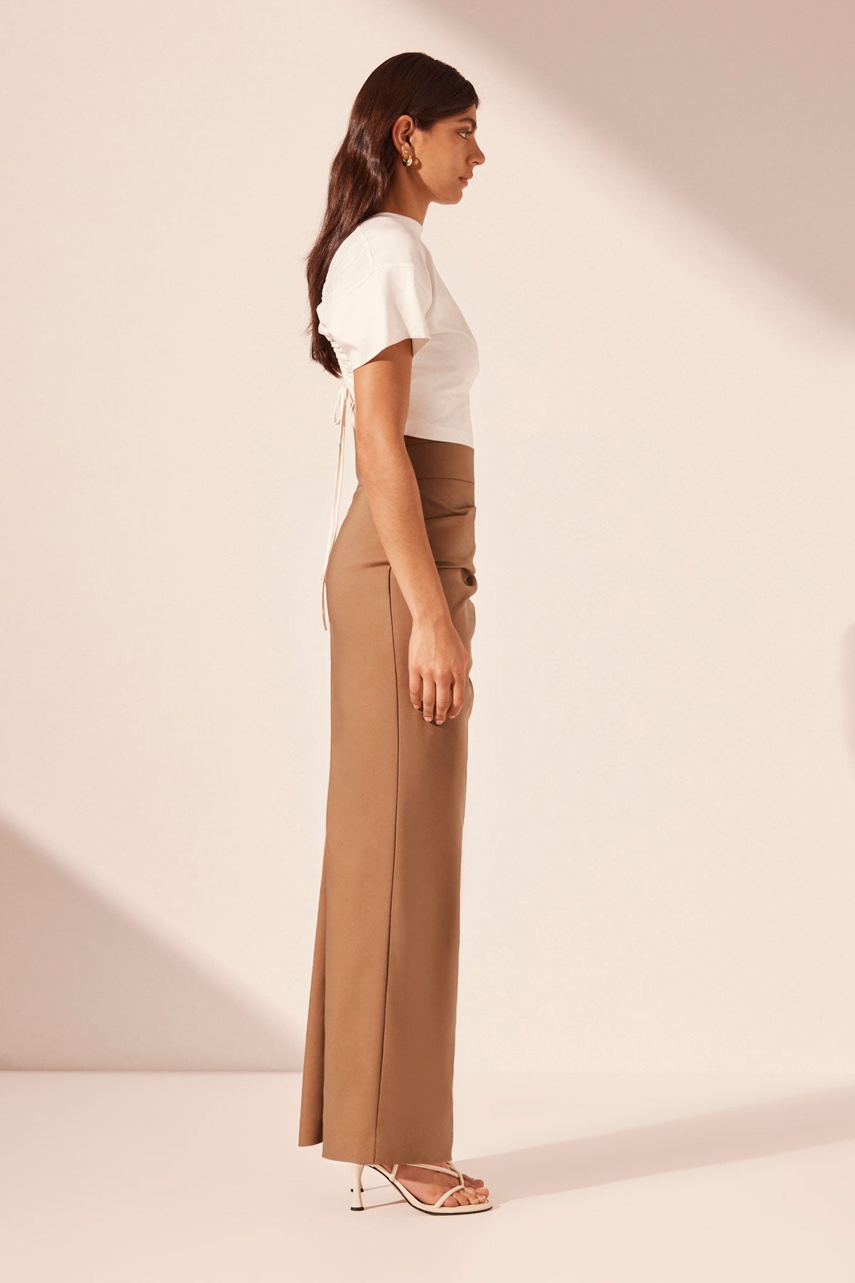 LANI DRAPED MAXI SKIRT - CINNAMON_S