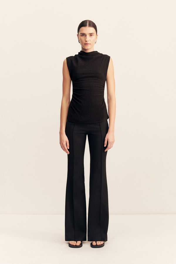 BEAU SLEEVELESS TOP - BLACK_F