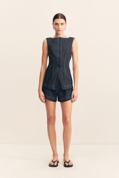 Rita Vest | Deep Indigo | Tops | Shona Joy