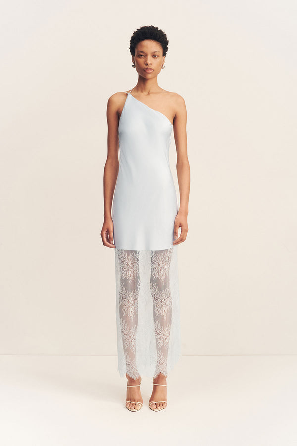 LABYRINTH LACE ONE SHOULDER COWL MAXI DRESS - PALE BLUE_F