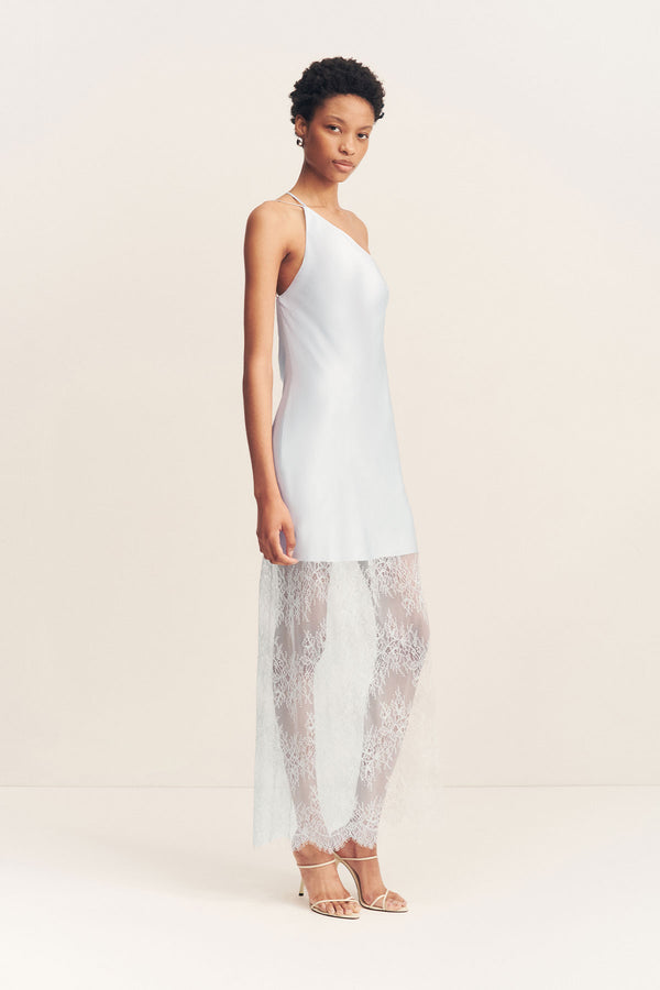 LABYRINTH LACE ONE SHOULDER COWL MAXI DRESS - PALE BLUE_A
