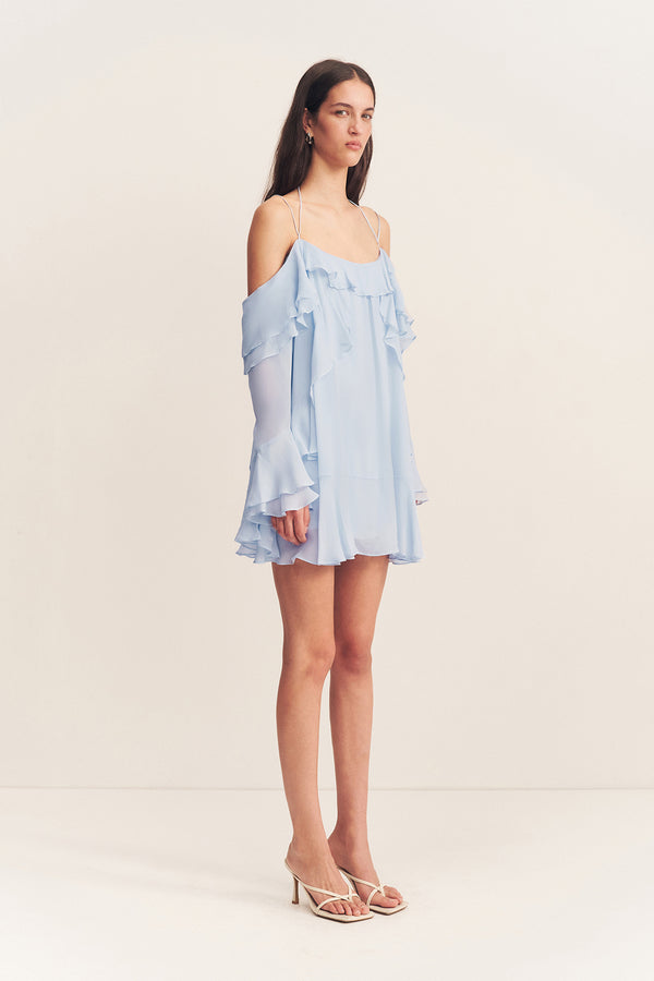 EMORY TIERED MINI DRESS - ARCADIAN BLUE_A