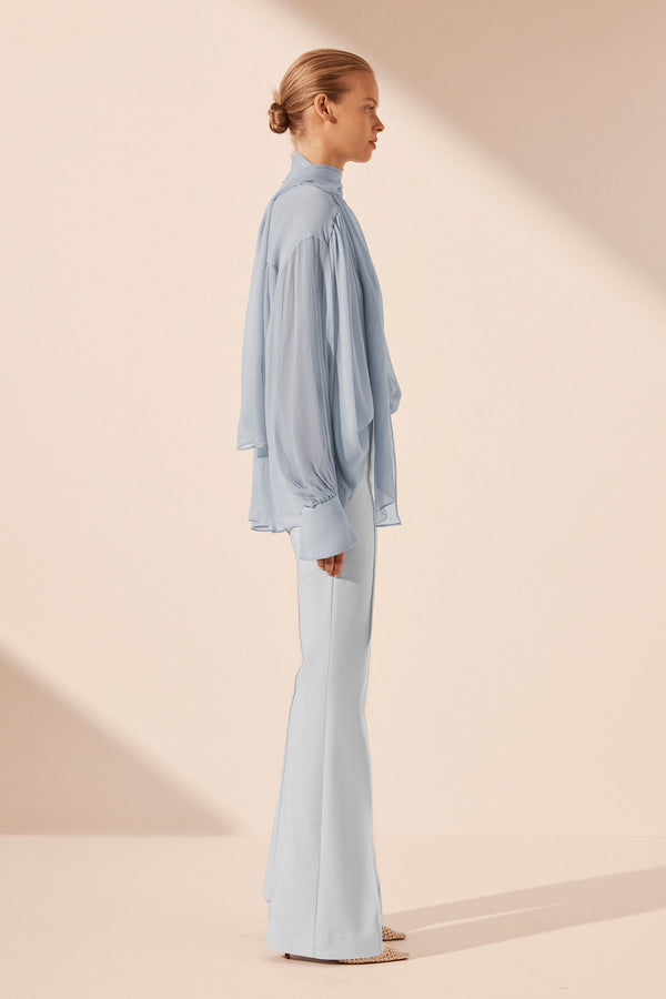LAYLA SCARF BLOUSE - SKY_S