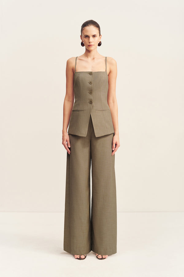ASHER TAILORED TOP - ROCK_F