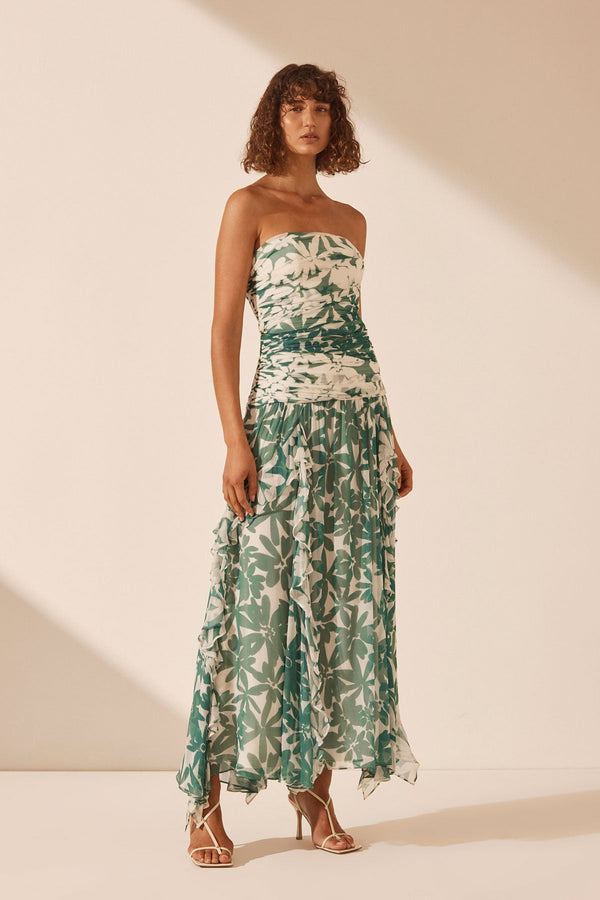 MARGUERITE STRAPLESS CONTRAST MAXI DRESS_A
