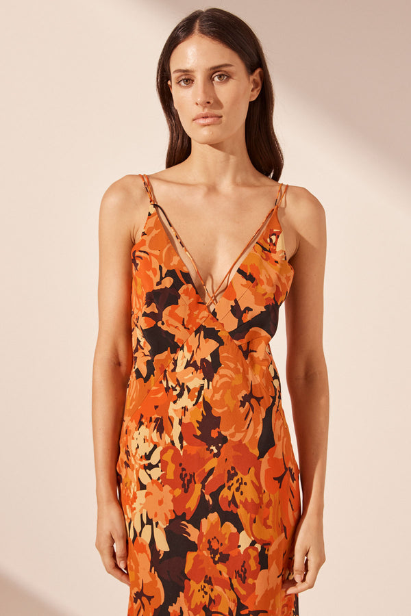 SANTOS SILK CROSS STRAP MAXI DRESS_D