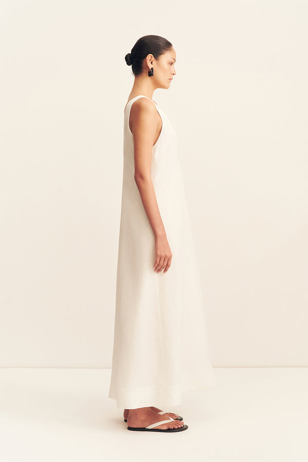PALOMA PLUNGED MAXI DRESS - IVORY