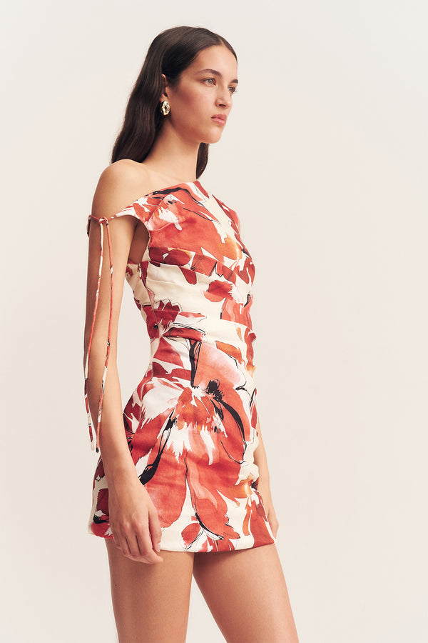 EMBER DRAPED MINI DRESS_D