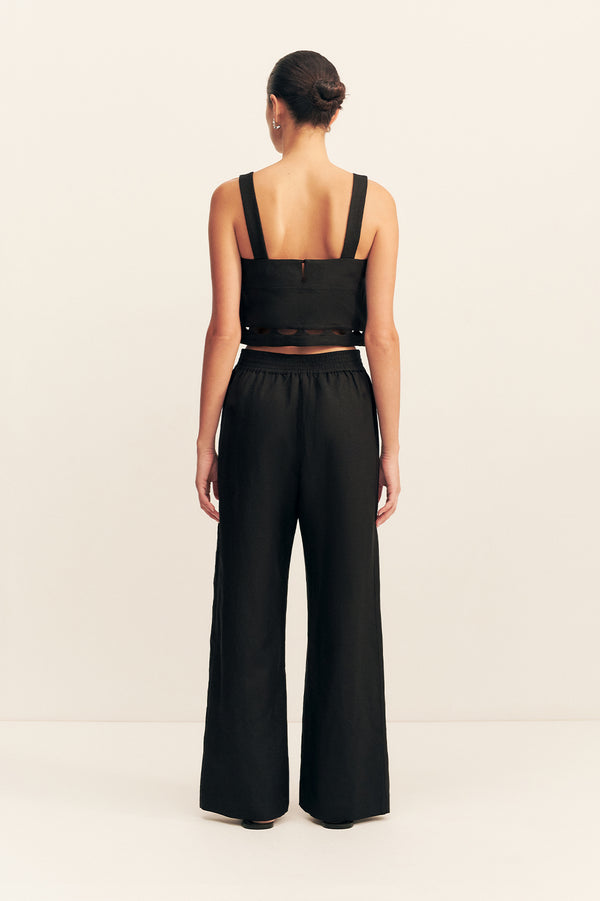 BIRDIE SCALLOP CAMI - BLACK