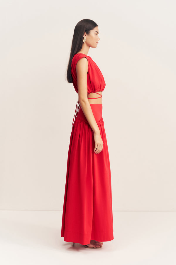 CAMPBELL GATHERED MAXI SKIRT - GOJI_S