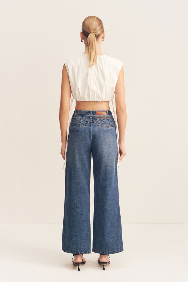 BOYD CROPPED FLARED JEAN - VINTAGE BLUE_B