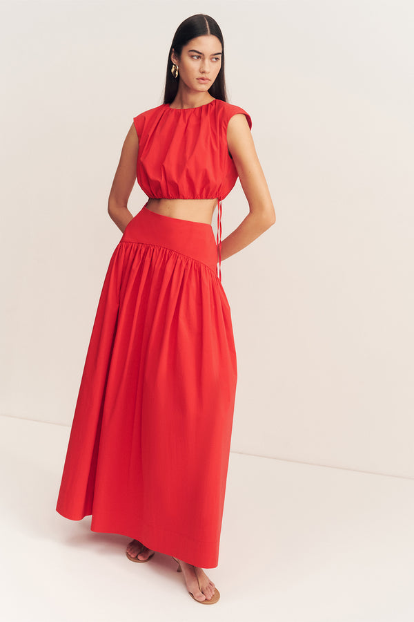 CAMPBELL GATHERED MAXI SKIRT - GOJI_D