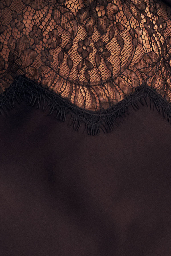 LABYRINTH LACE MAXI DRESS - BLACK_SW