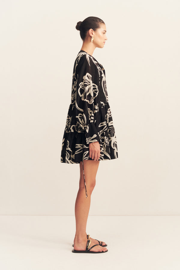 LILA TIERED MINI DRESS
