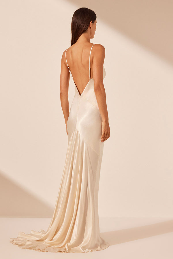 LA LUNE LOW BACK MAXI DRESS - CREAM_B