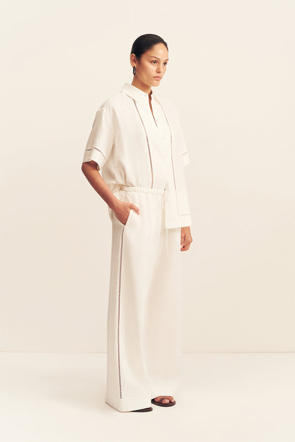 TOMMY LINEN PANT - IVORY