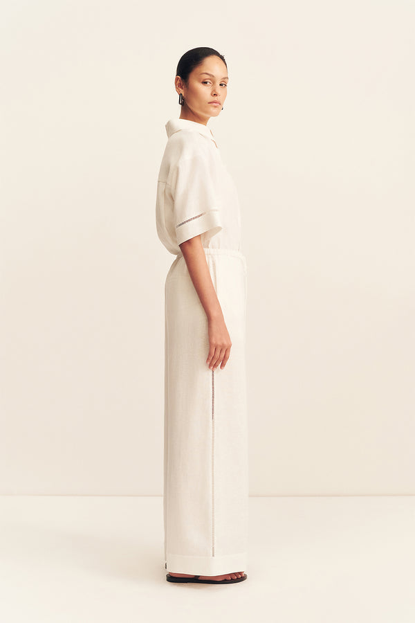 TOMMY LINEN PANT - IVORY
