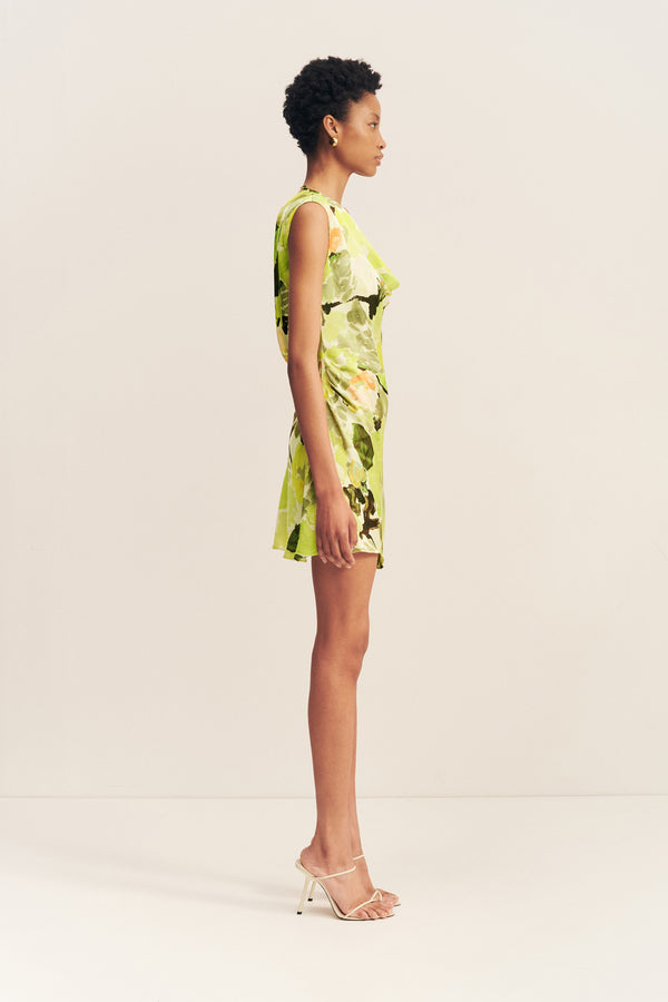 MIDELTON ONE SHOULDER DRAPED MINI DRESS_S