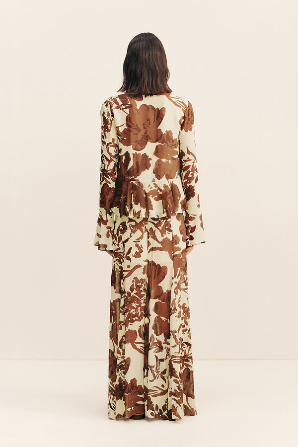 NOA LONG SLEEVE RUFFLE TOP