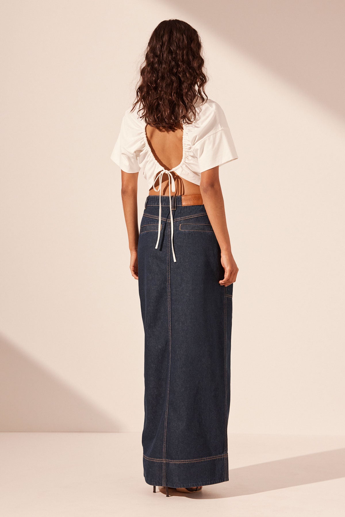 RITA PANELLED MAXI SKIRT - DEEP INDIGO_B