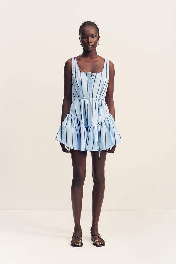 SAXON SCOOP NECK MINI DRESS_F