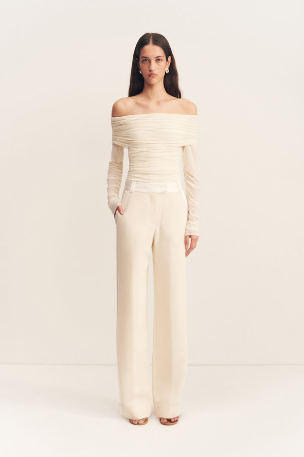 ADRI TUXEDO SIDE PANEL PANT - RICE_F