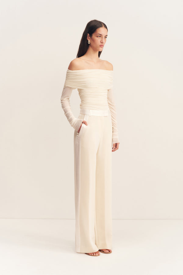 ADRI TUXEDO SIDE PANEL PANT - RICE_A